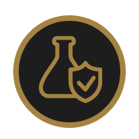 Flask with tick icon