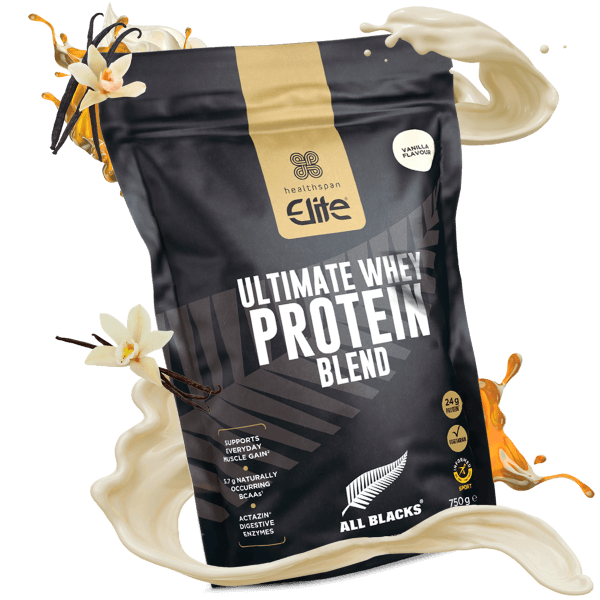 All Blacks Ultimate Whey Protein Blend pack