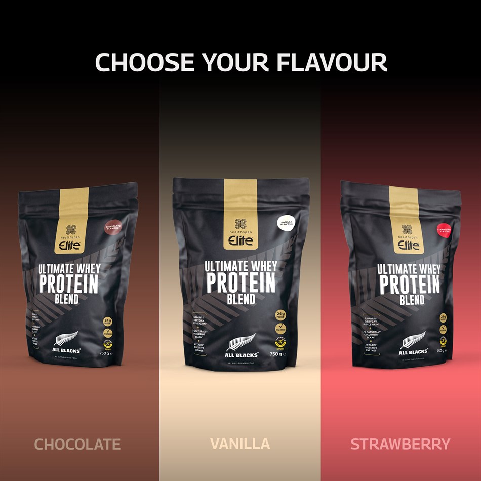 Elite All Blacks Ultimate Whey Protein Blend - Vanilla - View #9